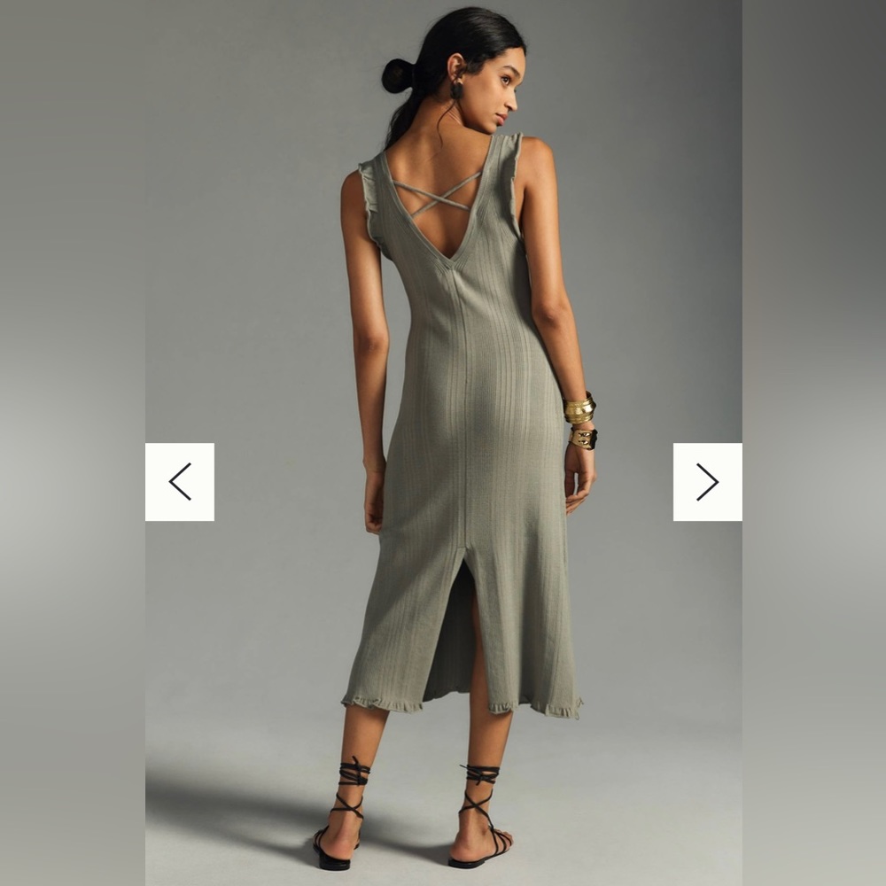 NWT Anthropologie/Daily Practice Ribbed Sweater Midi Dress, Size L - Picture 10 of 11